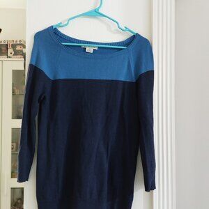 Liz Claiborne Multi Colored Top Sweet Blues Comfortable Casual Tops  SMALL